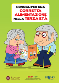 copertina pieghevole eduzazionale: terza et&agrave; ed alimentazione