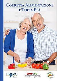 copertina pieghevole eduzazionale: terza et&agrave; ed alimentazione